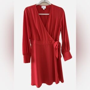 Nine West Bright Red Wrap Dress